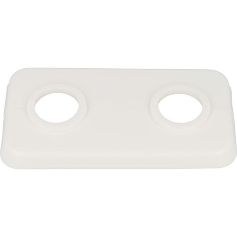 STEDO Doppel-Scharnierrosette Rohrabstand 50 mm, Loch 18 mm - weiß
