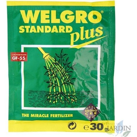 Fertilizante Welgro Standard Plus 30gr, Ideal para Todas las Aplicaciones Agrícolas