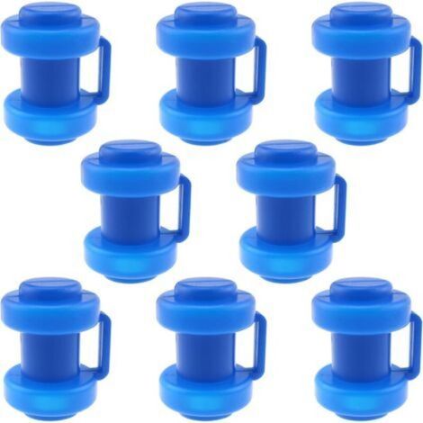 Set di 8 tappi terminali per pali del trampolino, tappi terminali per pali della rete, tappi terminali blu per tubi del trampolino, tappi terminali in plastica PP da 70 mm/2,75 pollici, adatti a tutti