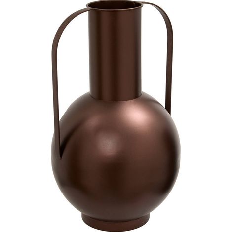 Jarrón de metal «Barrel», 42,5 cm de altura, color chocolate - Atmosphera créateur d'intérieur (1/2)