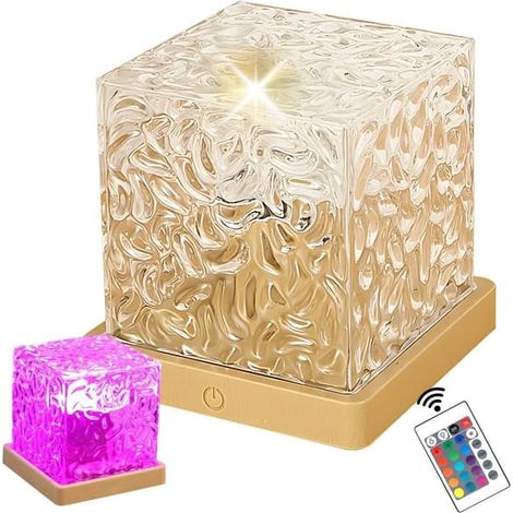 Lampe cristal RGB - Veilleuse décorative avec télécommande (1/5)