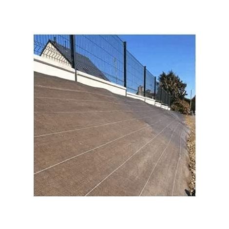 Toile de paillage tissée marron 5,15m – Densité 130g/m² – Anti-mauvaises herbes – Installation facile avec agrafes
