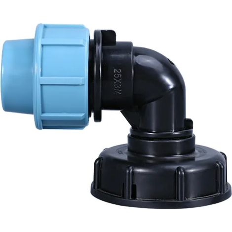 Adaptateur de raccordement de vanne coudée de 32 mm pour raccords de réservoir IBC S60X6 (1/2)