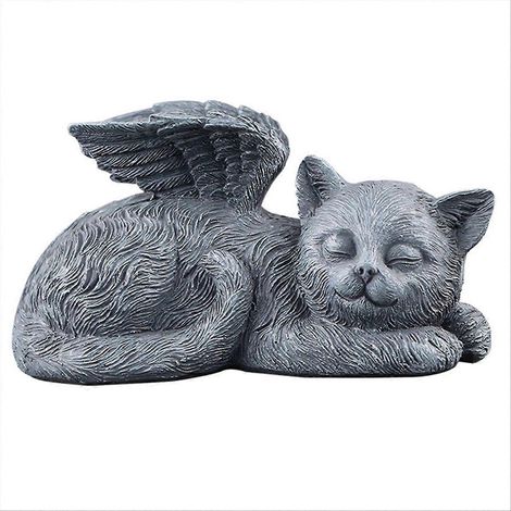Engelkatzen-Gedenkstatue – Geschenk – Haustierstatue – Grabstein – Tierornamente – Gedenkkunst (1/5)