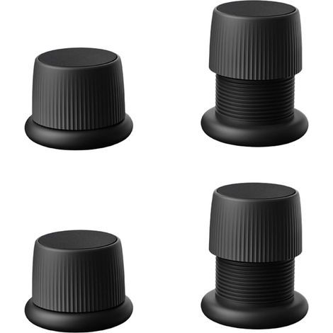 Set di 4 rialzi antiscivolo regolabili per mobili, letti, divani, tavoli e sedie, gambe regolabili da 4,1 a 6,3 cm, neri. (1/5)