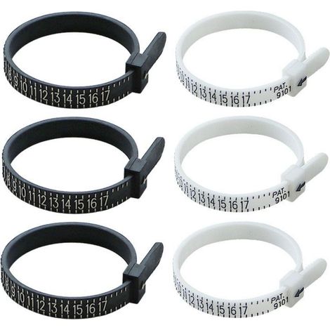 Mètre ruban portable pour bagues, mesure de la circonférence du doigt, règle souple, mesure de la taille du doigt, règle circulaire, numéro de bague (1/5)