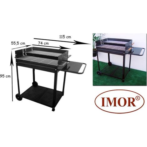 Grillplatte XL Double P 74 x 55,5 Höhe 95 Rollen Imor 080125