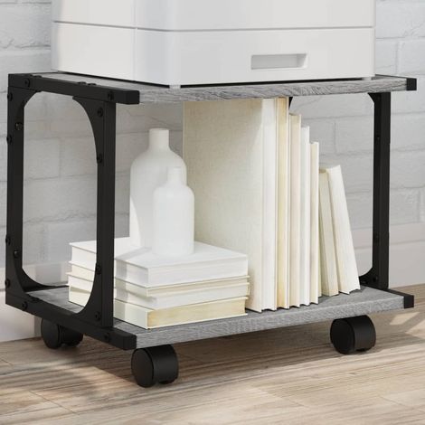 Druckerständer 2 Ablagen Grau Sonoma 41x28x33,5cm Holzwerkstoff (1/5)