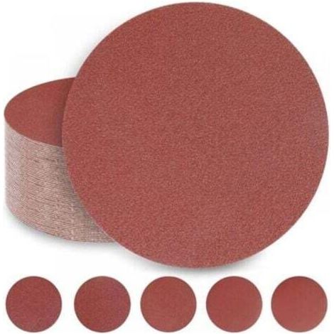 [JAMAIS UTILISÉ] Disques de Ponçage 180 mm 10 x 60/80/120/240/320 Grain 180 mm Disques Abrasifs pour Ponceuse Cloison Sèche Ponceuse Girafe (50 Disques) (1/4)