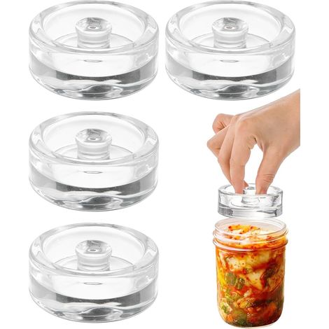 Gärgewichte aus Glas, Ø 7 cm, Gärglas aus Glas mit griffigem Henkel (1/5)