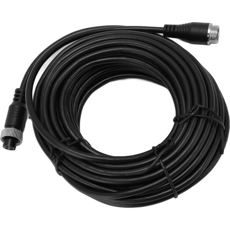 Cavo di prolunga per telecamera di retromarcia a 4 pin, lungo 20 metri, in PVC, con connettore M12, adatto per camion, camper e autobus.