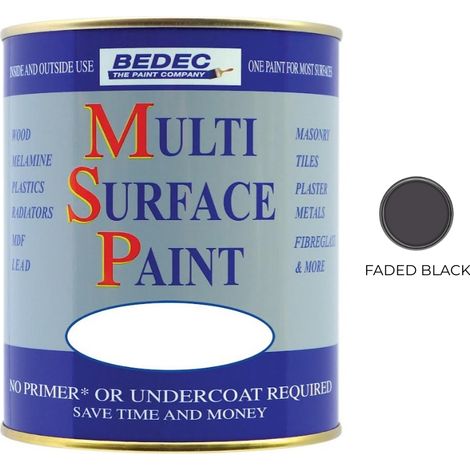 Bedec Multi Surface Paint - Gloss - Faded Black - 750ml
