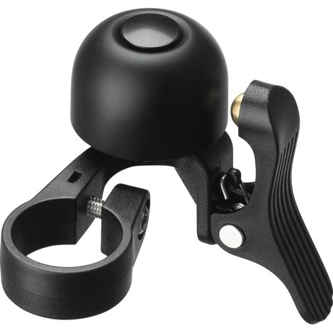 Mini Sonnette Guidon Vélo 22.2mm Clair Avertisseur Sonore Gauche Droite Fort Pas Besoin Électricité Alliage de Cuivre Nylon,Noir (1/5)