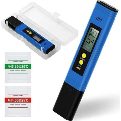 Digital PH Meter for Water Tester Pen High Precision 0.01pH Measuring Range 0-14 Automatic Calibration LCD Display Pocket Size for Drinking Water, Pool, Aquarium and Crop (1/3)