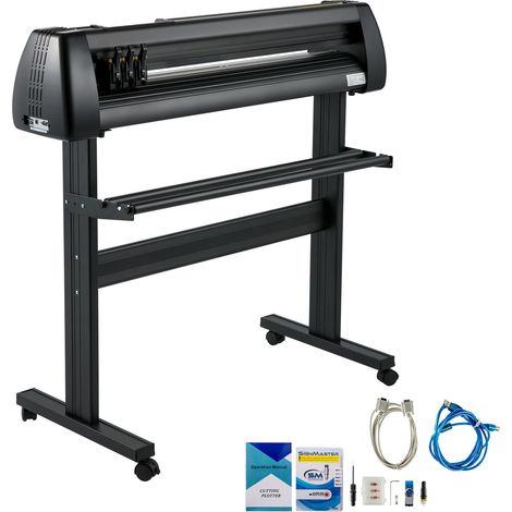 Découpeuse vinyle 71 cm, plotter de découpe avec logiciel Signmaster, vitesse et force réglables, écran LCD, compatible Windows, kit complet avec 3 lames et fournitures. (1/5)