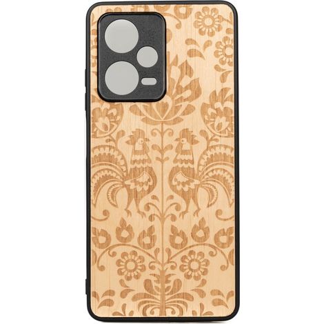 Bewood Redmi Note 12 Pro 5G Custodia in legno POLACCO FOLK ANIEGRE (1/2)
