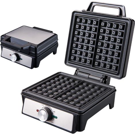MGO-24 Gaufrier professionnel pour 2 épaisses, plaques antiadhésives 1400W Noir