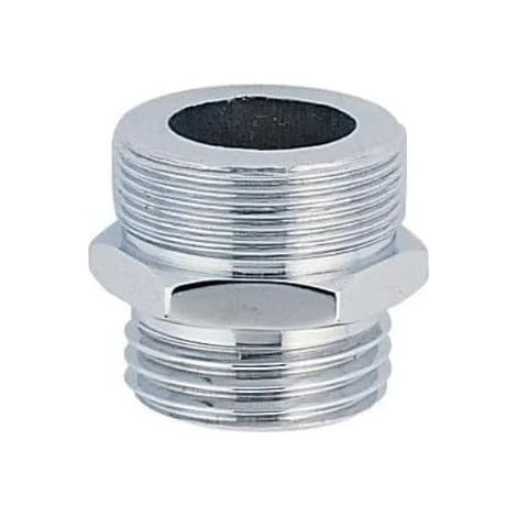 Universeller Wasserhahn-Reduzierer – 1 Stück – Robustes Messing – Außengewinde/Außengewinde – Für Gartenschläuche – 15 x 21 mm und 19 x 100 mm (1/2)
