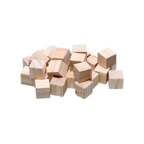 Cubes en bois naturel de 1,5 cm, lot de 21.