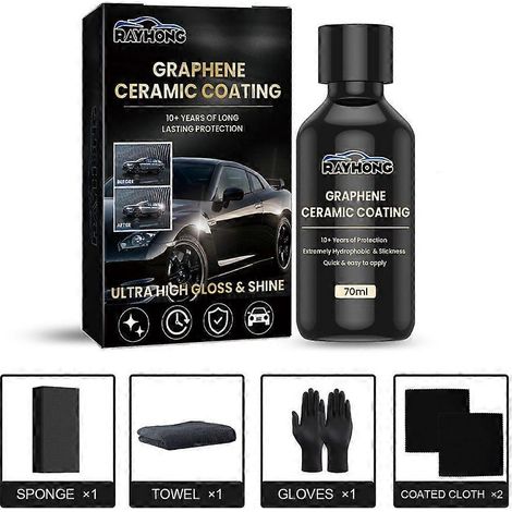 Revêtement céramique au graphène, revêtement cristallin super hydrofuge, revêtement imperméable, vernis d'étanchéité, entretien de peinture automobile (1/4)
