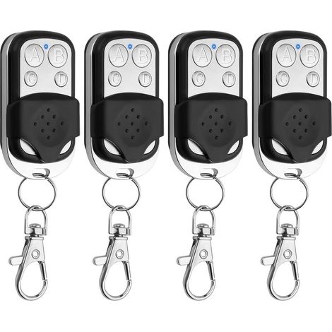 3 Pcs Telecommande Universelle Portail, 433,92 MHz Télécommande Garage sans Fil à 4 Boutons avec Couvercle Coulissant Porte Clés pour Porte Garage Électrique (1/5)