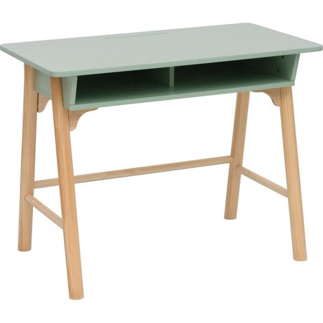 Bureau pour enfants Rebecca Mobili Luan 70x90x50 MDF Pin Vert d'eau Marron