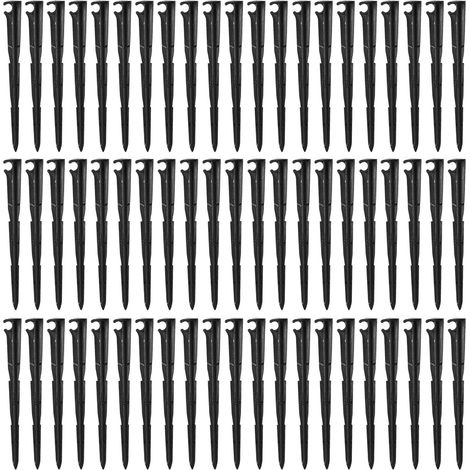 Lot de 50 AquaPEG piquets de Fixation pour Ligne d'égouttement, tuyaux d'irrigation et tuyaux gouteurs pour Tube de 4/7 mm (1/4)