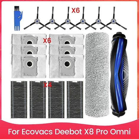 Filtre pour aspirateur brosse pour aspirateur Filtre de brosse pour aspirateur filtre de X8 Pro Omni Aspirateur Main Side Brosse HEPA Filtres Dust Bags de remplacement Accessoire Kit (1/5)