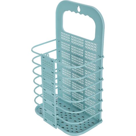 Panier à légumes pliable pour poules, mangeoire suspendue pour fruits et légumes (bleu) (1/5)