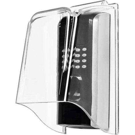 Housse de protection contre la pluie et les intempéries pour sonnette de porte en plastique PC, transparente et étanche