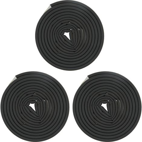 Lot de 3 joints de porte épais, isolation thermique et phonique, adhésif auto-collant, coupe-froid pour garage et fenêtre (1/5)