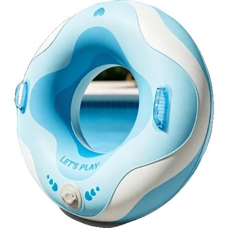 Boya de natación autoinflable, uso versátil, color blanco. (1/2)