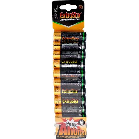 Pile Batterie R6 AA Stilo 1,5V 860mAh MN1500 Alcalina Confezione da 12 Pezzi