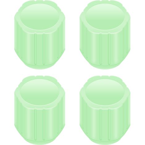 Lot de 4 bouchons de valve de pneu fluorescents, phosphorescents et universels pour voiture et moto.