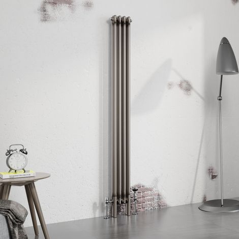 Warmehaus Traditional Radiator Raw Metal 1800x200mm Double Column (1/5)
