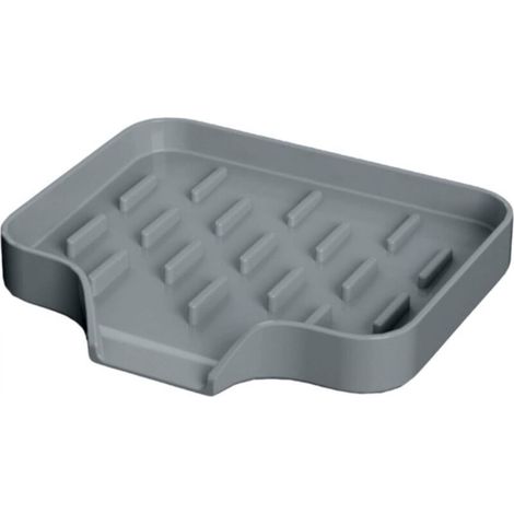 Rutschfeste Silikon-Seifenschale für Seife und Schwamm, schnelltrocknender Küchenspülen-Organizer für Dusche, Badewanne, Geschirrspüler, Badezimmer, Badezimmerablage, 12 x 10,5