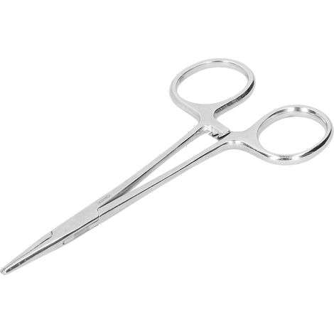 Pince hémostatique 12,5 cm acier inoxydable pour épilation animale et pêche