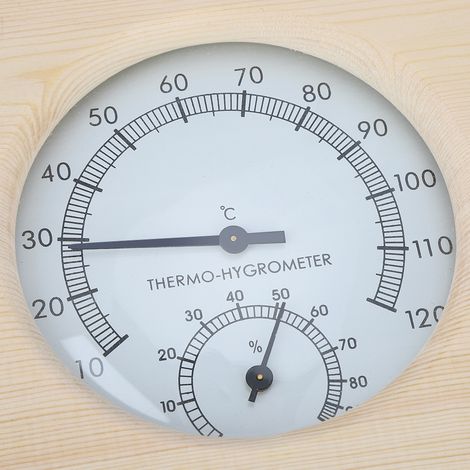 Thermomètre et Hygromètre en Bois pour Sauna Accessoires de Qualité Supérieure pour Cabine de Sauna-AUTRES (1/5)