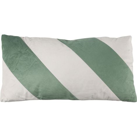 Coussin, Coussin décoratif vert et blanc 30 x 60 cm Bleu en Fabric, BOITE A DESIGN (1/5)