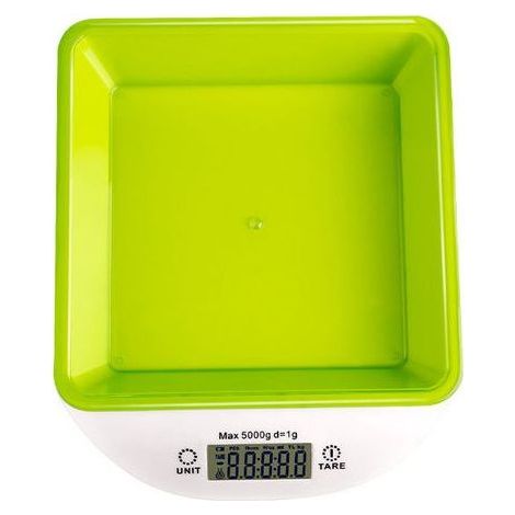Balance Électronique - Précision 1 G - Pour Cuisine et Pâtisserie - Vert - 18,3 X 20,5 X 6 Cm - ABS PS (1/5)
