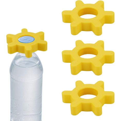 Juego de 3 abrebotellas, abrebotellas giratorio de plástico, abrelatas multifuncional adecuado para personas con fuerza limitada en las manos y personas mayores. (1/5)