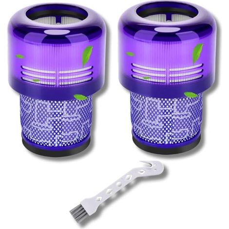 Ersatzteil - Set von 2 Hepa Filtern kompatibel mit V11 V12 V15 mit Reinigungsbürste - - DYSON