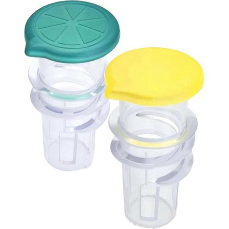 Lot de 2 presse-citrons, presse-citron à vis, presse-citron portable avec couvercle et filtre intégré. (1/5)