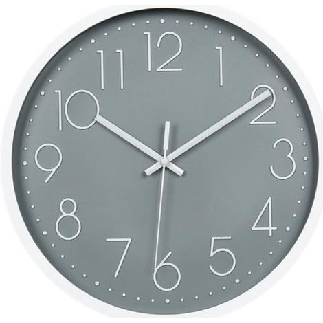 Horloge murale LW Collection, cadran gris, 30 cm - Horloge de cuisine (1/5)