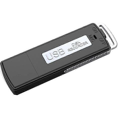 Clé USB 16 Go avec enregistreur vocal, enregistreur vocal numérique rechargeable, compatible avec ordinateur, pour conférences et entretiens. (1/5)