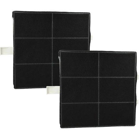 vhbw 2x Aktivkohlefilter kompatibel mit Bosch DKE965MBR, DKE995EBR, DRZ94UC Dunstabzugshaube - 22,2 x 22,2 x 2,4 cm