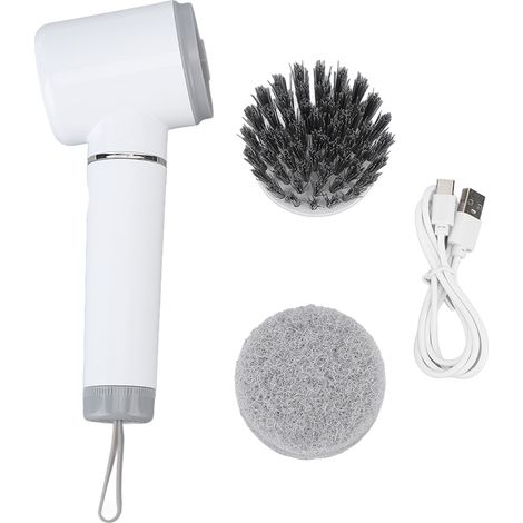 Brosse de nettoyage électrique rechargeable, brosse multifonction sans fil, brosse à vaisselle, éponge à récurer avec 2 têtes de brosse (1/5)