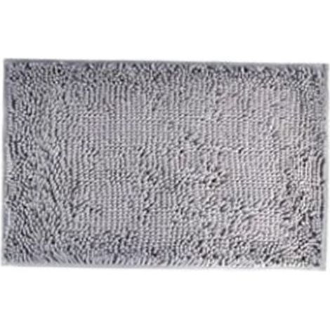 Tapis de salle de bain 40x60cm gris foncé antidérapant, absorbant en PVC épais, moquette d'entrée pour hôtel chambre (1/5)