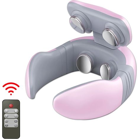 Wiederaufladbares elektrisches Nackenmassagegerät: Elektromagnetische Stimulation (EMS) und transkutane elektrische Nervenstimulation (TENS), Knetmassage und Vibration für die Halswirbelsäule – für Wo