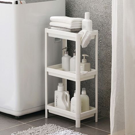 3-Tier Multifunction Plastic Storage Rack for Kitchen or Bathroom (1/5)
